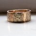 Men's Wedding Band - 14k Gold Unique Rustic Distressed Ring