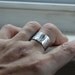 Mens Ring Wood Grain on Sterling Unique Wedding Ring Tree Bark