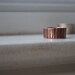 Copper Wood Grain Tree Bark Mens Band Ring Faux Bois - recycled metal