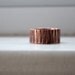 Copper Wood Grain Tree Bark Mens Band Ring Faux Bois - recycled metal