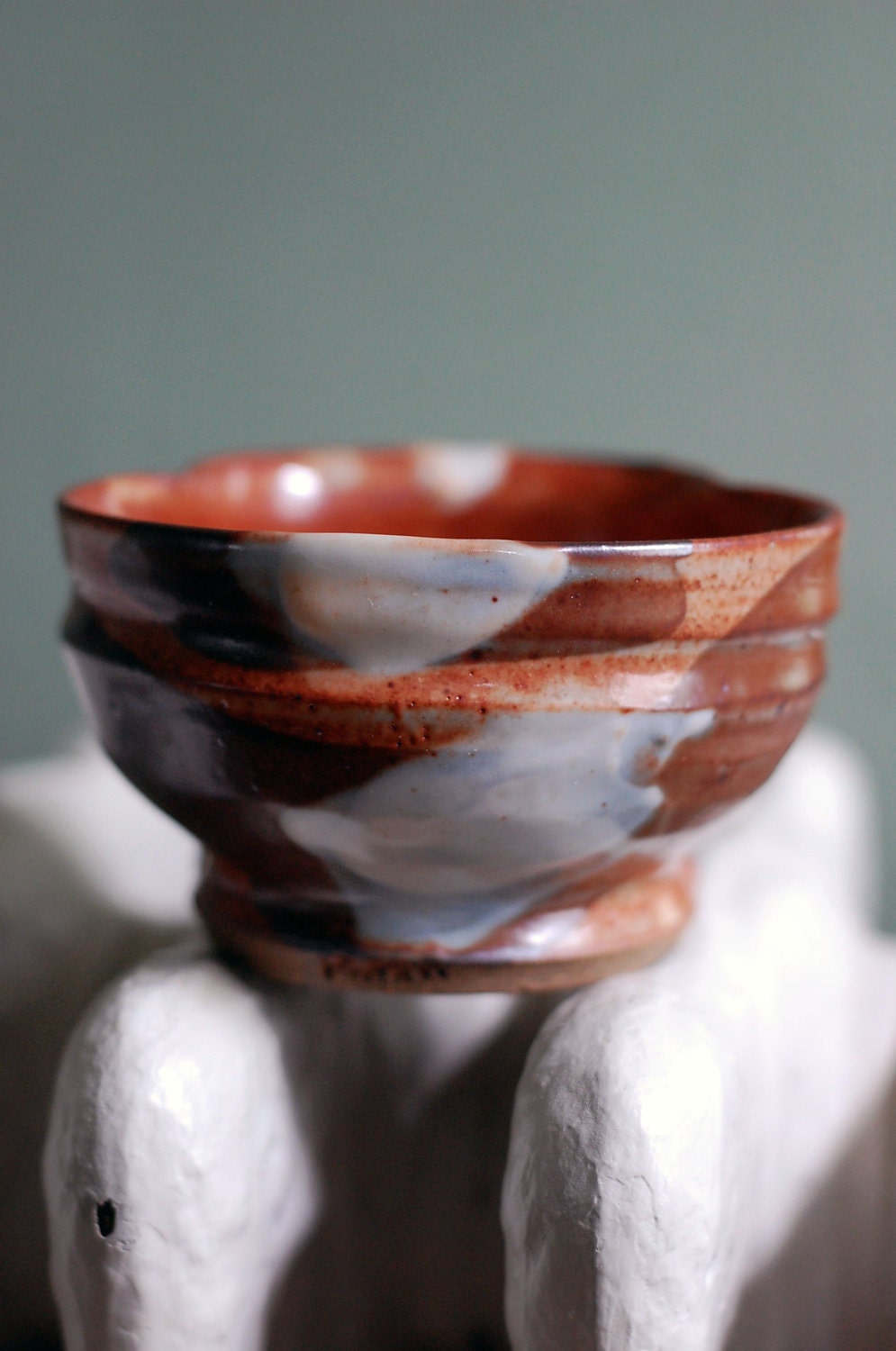 pinched shino chawan