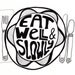 Food Art Print EAT WELL and SLOWLY