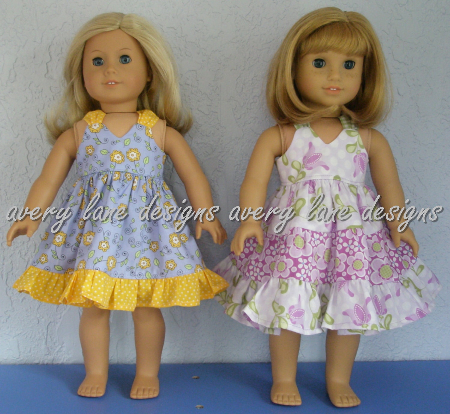 Bundle Gracie's Summer Dress pattern Modern Boutique styles doll Pattern 3 variations 2 sizes 15 18 inch dolls PDF Pattern email delivery