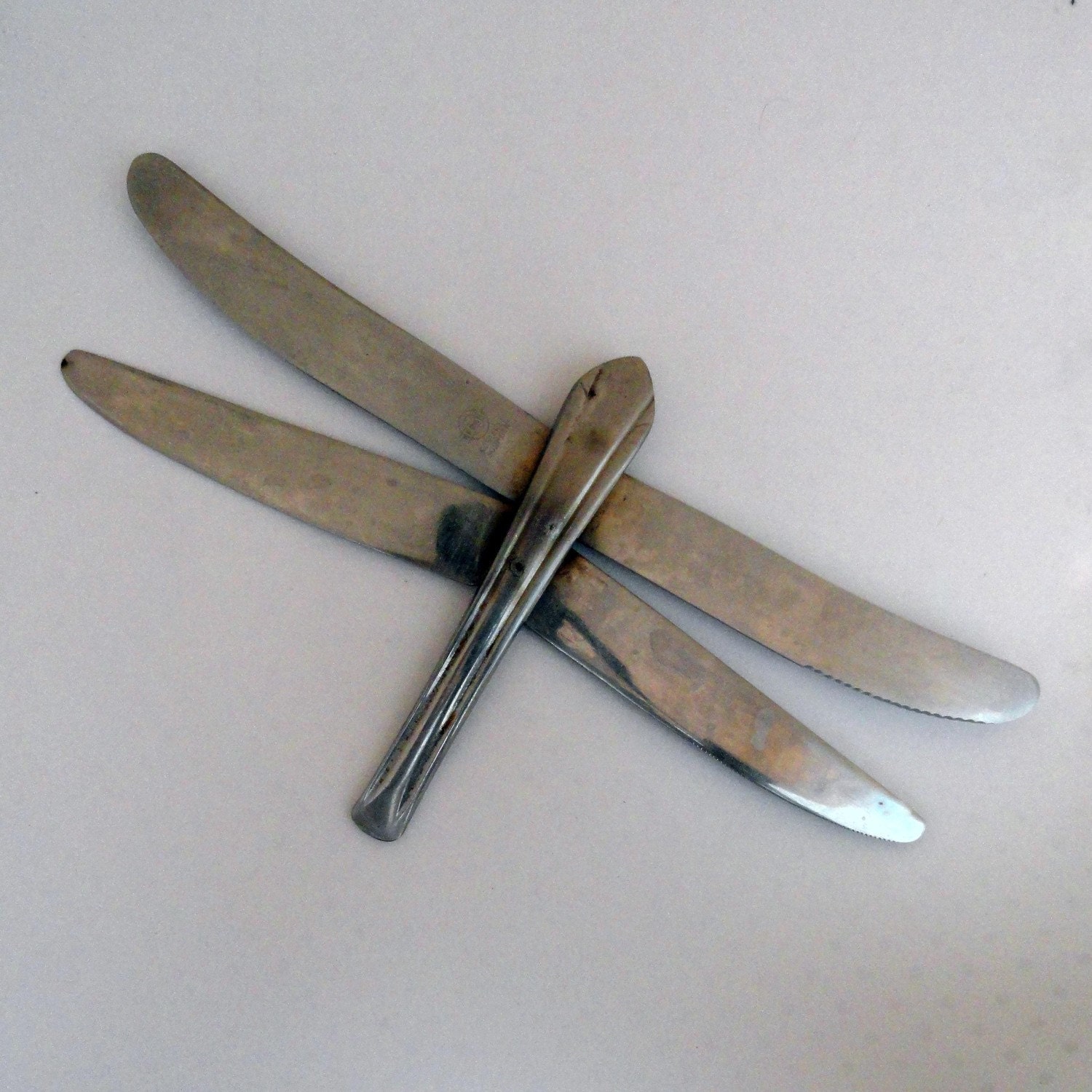 Metal Folkart DragonFly Upcycled Flatware Art Wall Sculpture or Ornament