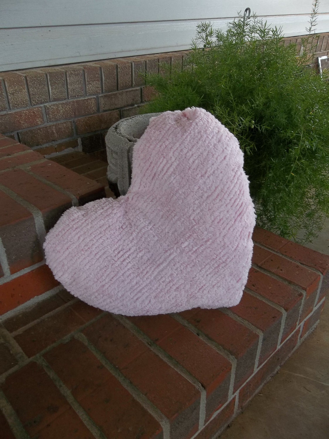 Chenille Heart Pillow Decorative Pillow French Country Farmhouse Valentines Day Wedding Decor Cottage Chic Pink Throw Pillow