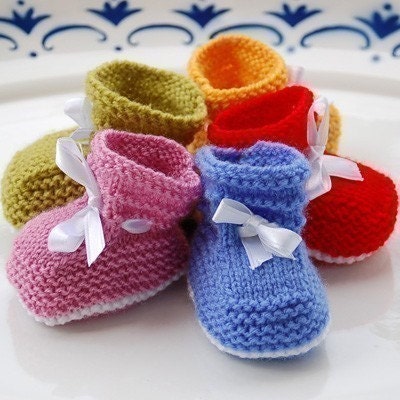 Easy Baby Booties PDF KNITTING PATTERN 1-3 by ...