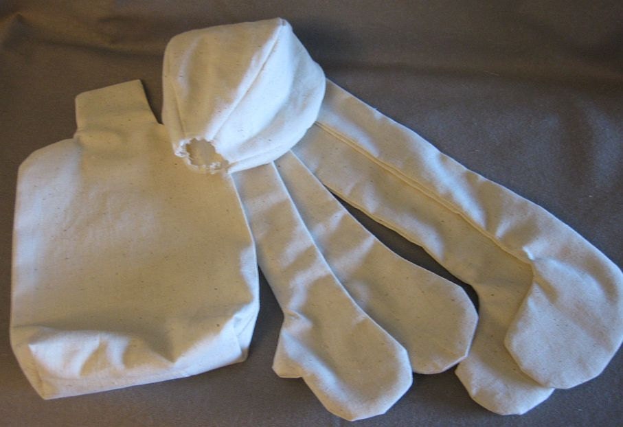 Doll Body Blank, Round Head Doll Body, 22 inch, Unstuffed Doll Body