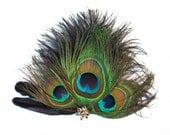Weddings, Peacock Feather Fascinator, Bridesmaid, Hair Clip, Set of 4,Custom Wedding Package , Batcakes Couture