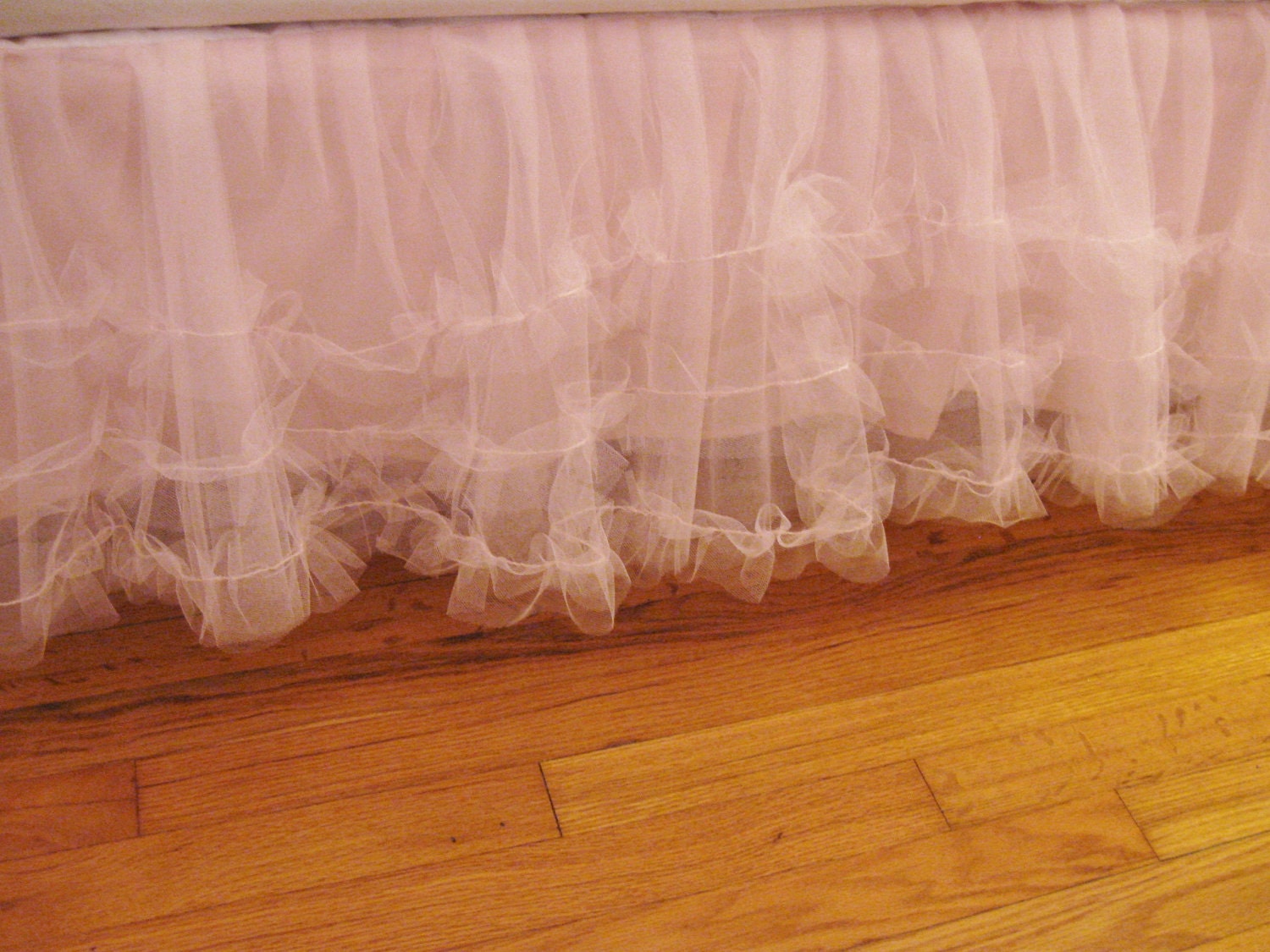 CRIB Size Ruffles Row Tulle Bedskirt - Choose Your Color