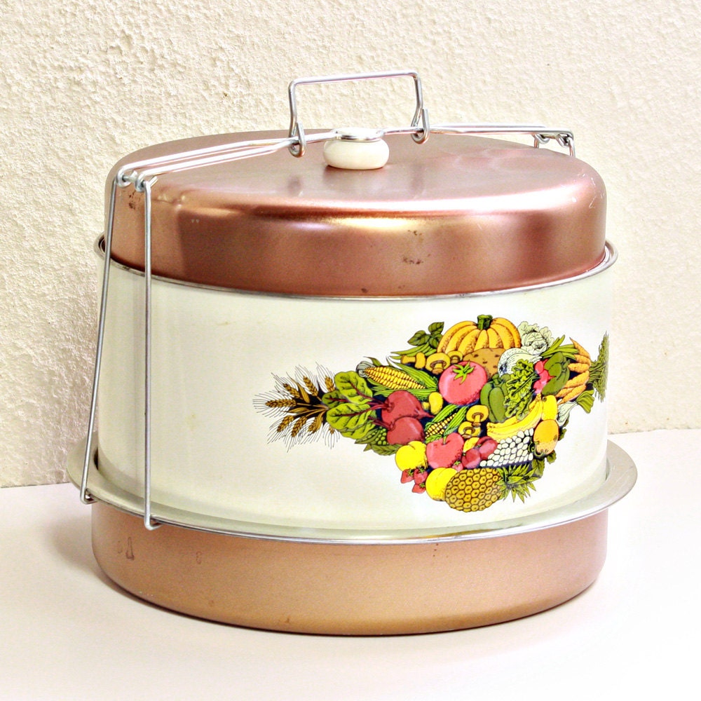 Vintage cake carrier pie carrier 3 in 1 combo by OldCottonwood