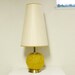Vintage table lamp - spaghetti spun base - amber - orange - with shade - base light - 3 way switch - RESERVED