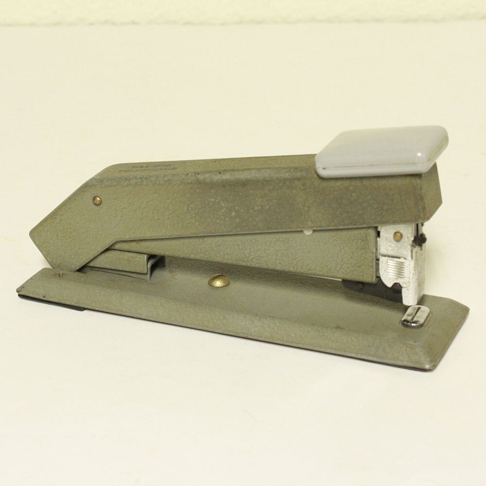 Vintage stapler Bostitch Model B5B greenish by OldCottonwood