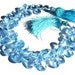 1/2 Strand -- AAA Sky Blue Topaz Faceted Pear Briolettes 10x8 - 11x8mm Approx (Get 25% Discount)