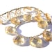 8 Inches - Sparkling Golden Rutilated Quartz Faceted Heart Briolettes Size 12x12mm w/ 14 Pcs 7matched pairs Super Unique Stones