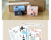 Printable SPECIAL - - 4 TOUGHIE Cameras - Printable Paper Craft PDF file (includes all 4 colours)