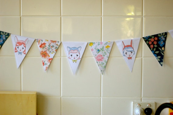 Floral and Girlie Bunting (DIY PDF Craft Kit)