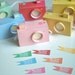SPECIAL - - 7 Box Baby CAMERAS, pastel colours - Printable Paper Craft PDF file (includes all 7 colours)