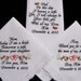 Personalized wedding hankies for parents of bride and mother of the groom