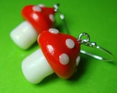 Miniature Mushroom Earrings