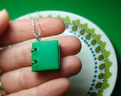 Tiny Book Necklace- Choose From a Rainbow of Colors
