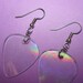 Recycled CD Guitar Pick Earrings