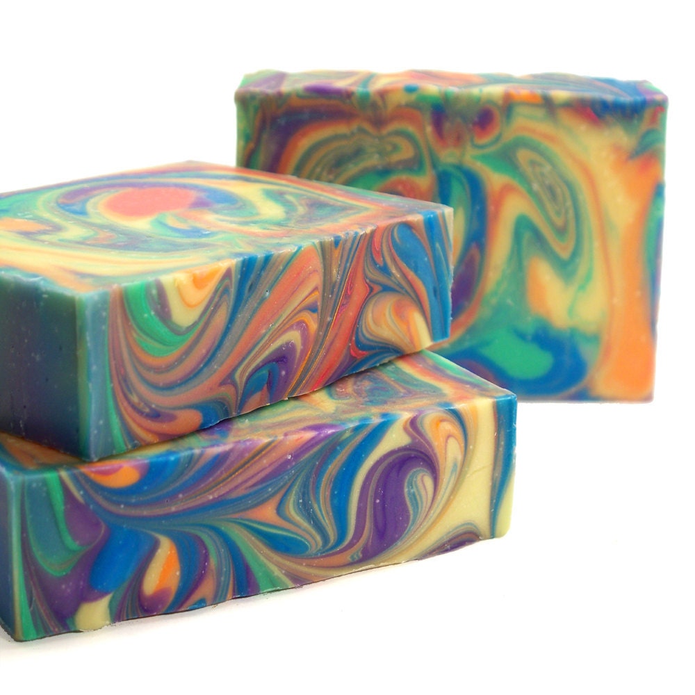 Kaleido-Soap Rainbow Colored Soap, Tropical Scented