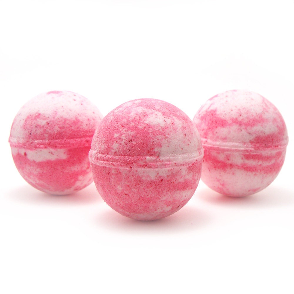 Raspberry Vanilla Bath Bombs Set of 3