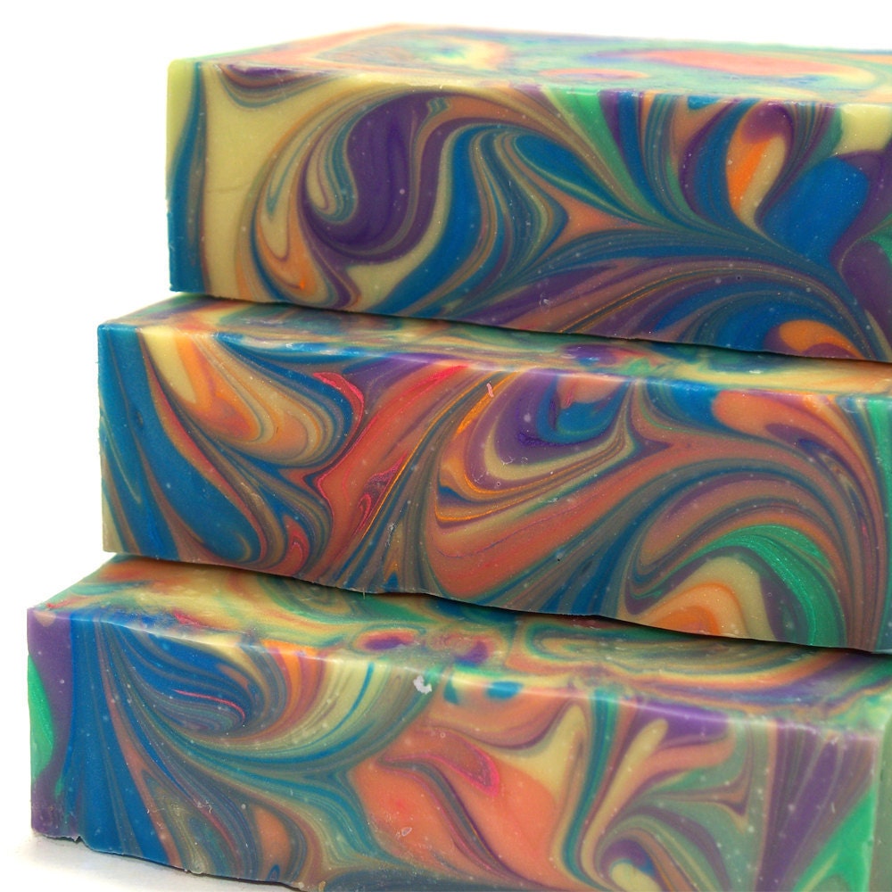 Kaleido-Soap Rainbow Colored Soap, Tropical Scented
