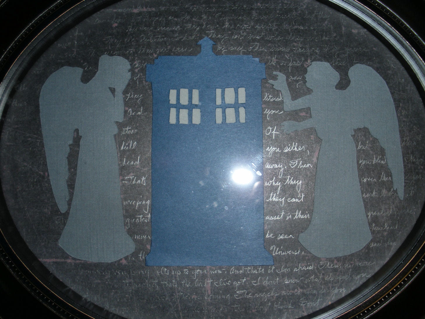 The Angels Have the Phone Box - Doctor Who Original Silhouette Art 8x10