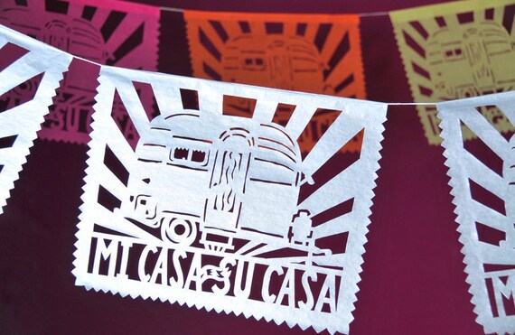 Airstream Papel Picado Banner, MI CASA es Su Casa