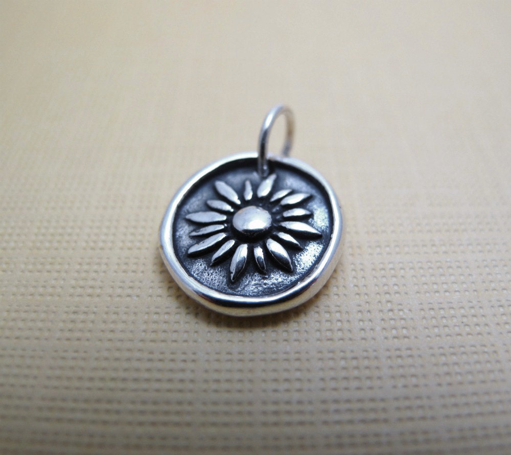 morning star sterling silver daisy charm