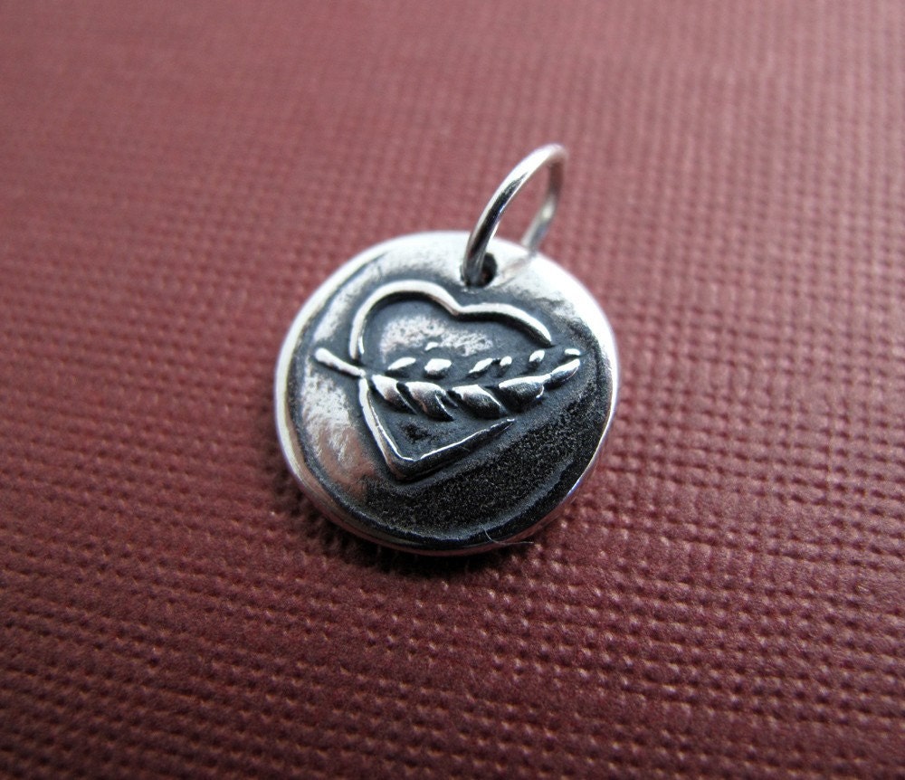 lighten up heart sterling silver charm