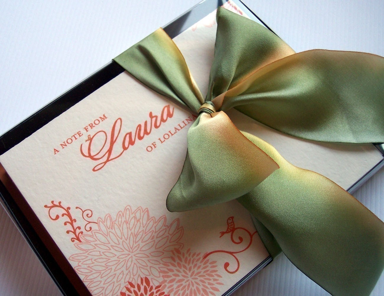 Personalized Note Cards - Little Birds and Flowers Cards