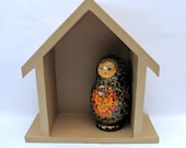 Large, Sturdy, 3D, Paper Mache House for Mixed Media, Collage, Art