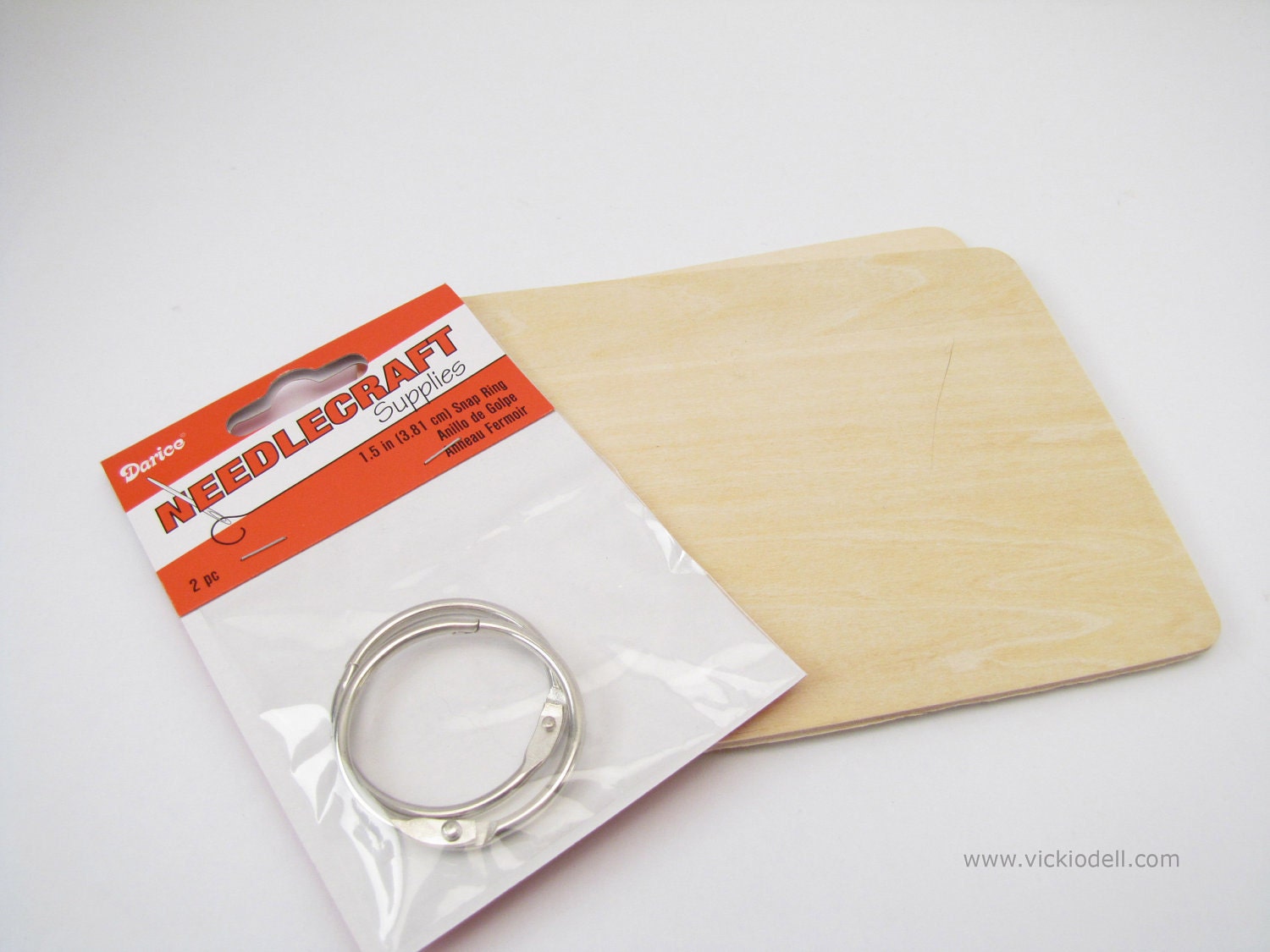 Wood Rectangles for Mixed Media Books - Scrapbooking 4.5x6 inches 2 Snap Rings
