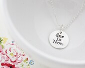 due in...fine silver maternity necklace
