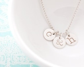 you & me...fine silver necklace
