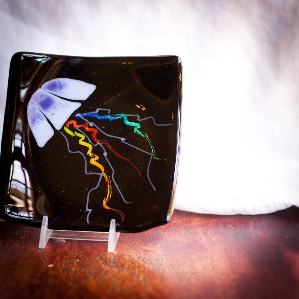 Under the Sea - fused glass jewelry cozy