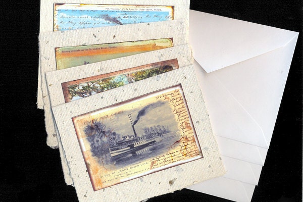 Florida River Blank Notecards Vintage Scenes