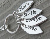 Ring of Love Pendant Necklace Silver Personalized Handstamped PMC Grandmother Mother
