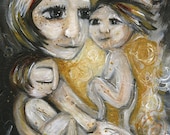 Waiting - Archival 8x10 signed motherhood print from an acrylic painting by Katie m. Berggren