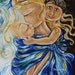 mother and child babywearing art print - Wrapped In Sunshine - archival signed 12x12 motherhood print