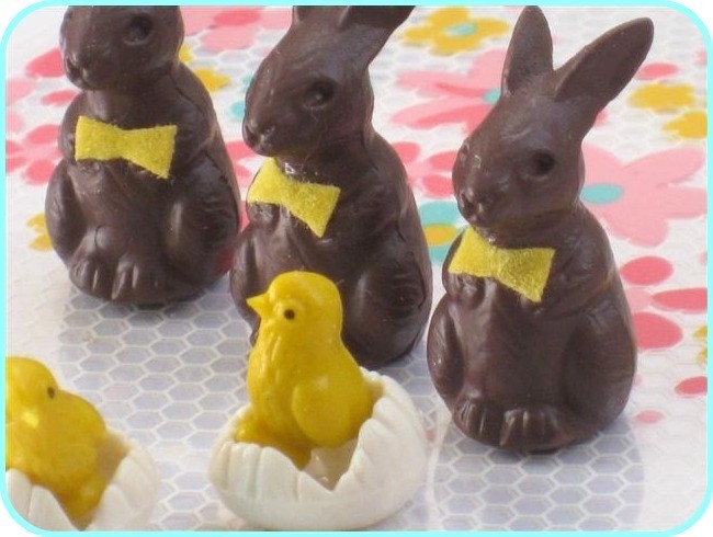 faux chocolate bunnies