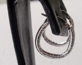 Silver Hammered Hoops