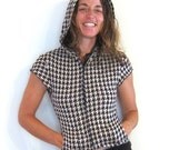 Checkered Hoodie Vest