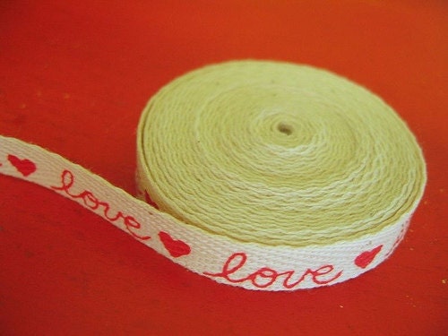Love Twill Tape Ribbon - 5 yards