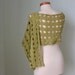 Pistachio green lace crochet stole cotton F624