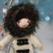 Nanoq- Handmade Felt and Wood Mini Eskimo Boy Ornament Doll