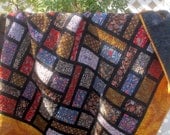 Handmade Patchwork Quilt Sofa Throw, Lap Quilt