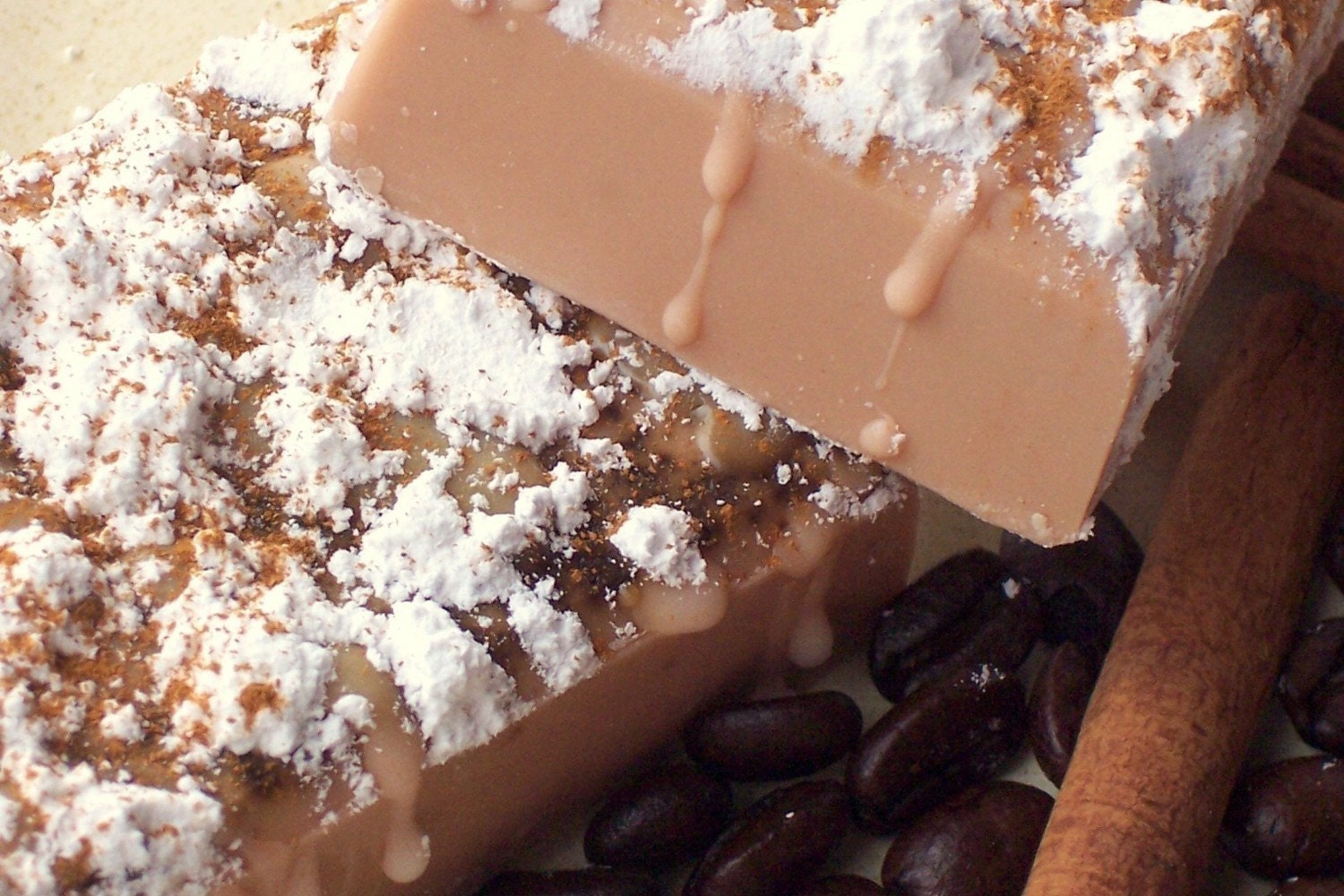 Cinnamon Coffee Cake Soap with Streusel Topping -  Delicious Fragrance Bakery Soap Primitive Soap - Memorial Day Sale - Take 30% Off